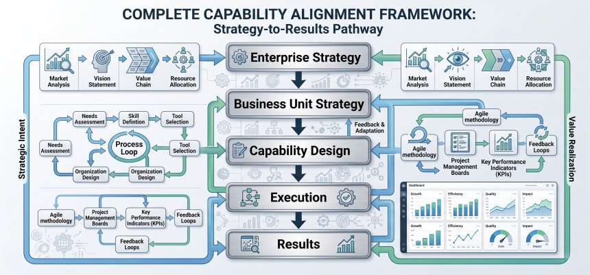 Capability alignment framework linking strategy and execution